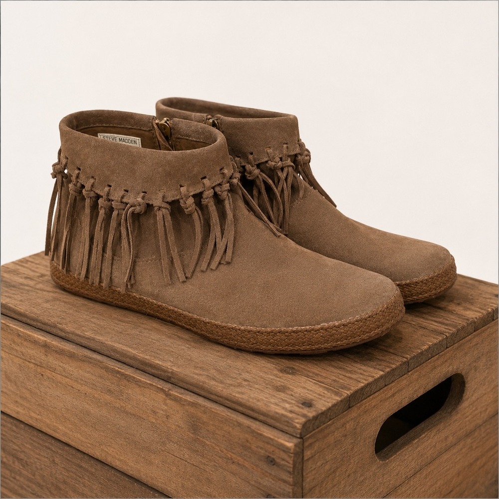 UGG Shenandoah Fringe Suede Ankle Boots Womens 7.5 Brown Boho Western‎ Festival